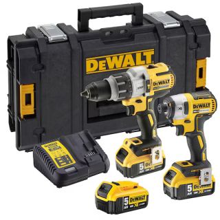 Dewalt 18V XR Brushless Twin Pack 2x 5.0Ah Li-Ion