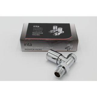 Inta Modern Chrome Rad Valves Straight (Pack 2) 1024CEM