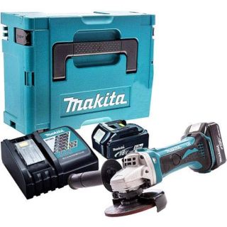 Makita 18v Lxt Grinder & 2x 5.0Ah Battery Charger and Case