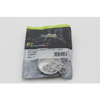 Embrass 1.1/2 Ch Bath Plug (Brs) 18 Ball Chain & S Hook 201925(Qty1)