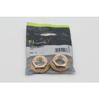 Embrass 1/2 Brass Backnut Heavy 348910 (Qty 2)