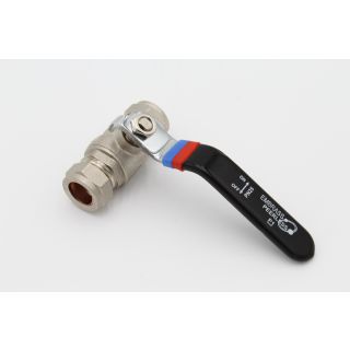Embrass 305516 EP Lever Ball Vlv Black Hndle C/W Red + Blue Bands 15mm