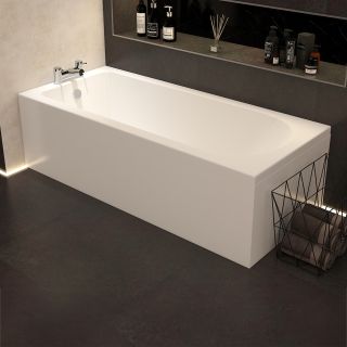 Imex Premiercast Reinforced Wave 1700x750 Single End Bath IMPWSE17X75