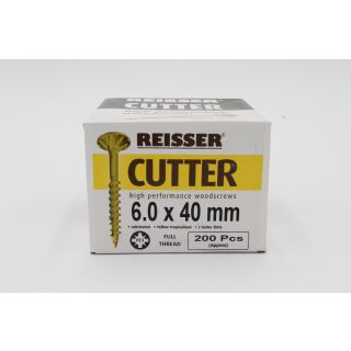 Reisser Cutter Screws 6.0x40mm (Box 200)