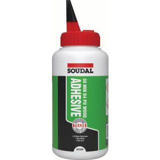 Soudal 30 Minute D4 PU Wood Adhesive Liquid Brown 750g