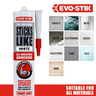 Evo-Stik Sticks Like All Weather MS Polymer Adhesive White C20