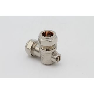15mm Angled Chrome Isolating Valve 304802